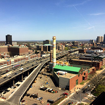 highway view from the top of the building