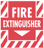 Fire extinguisher sign